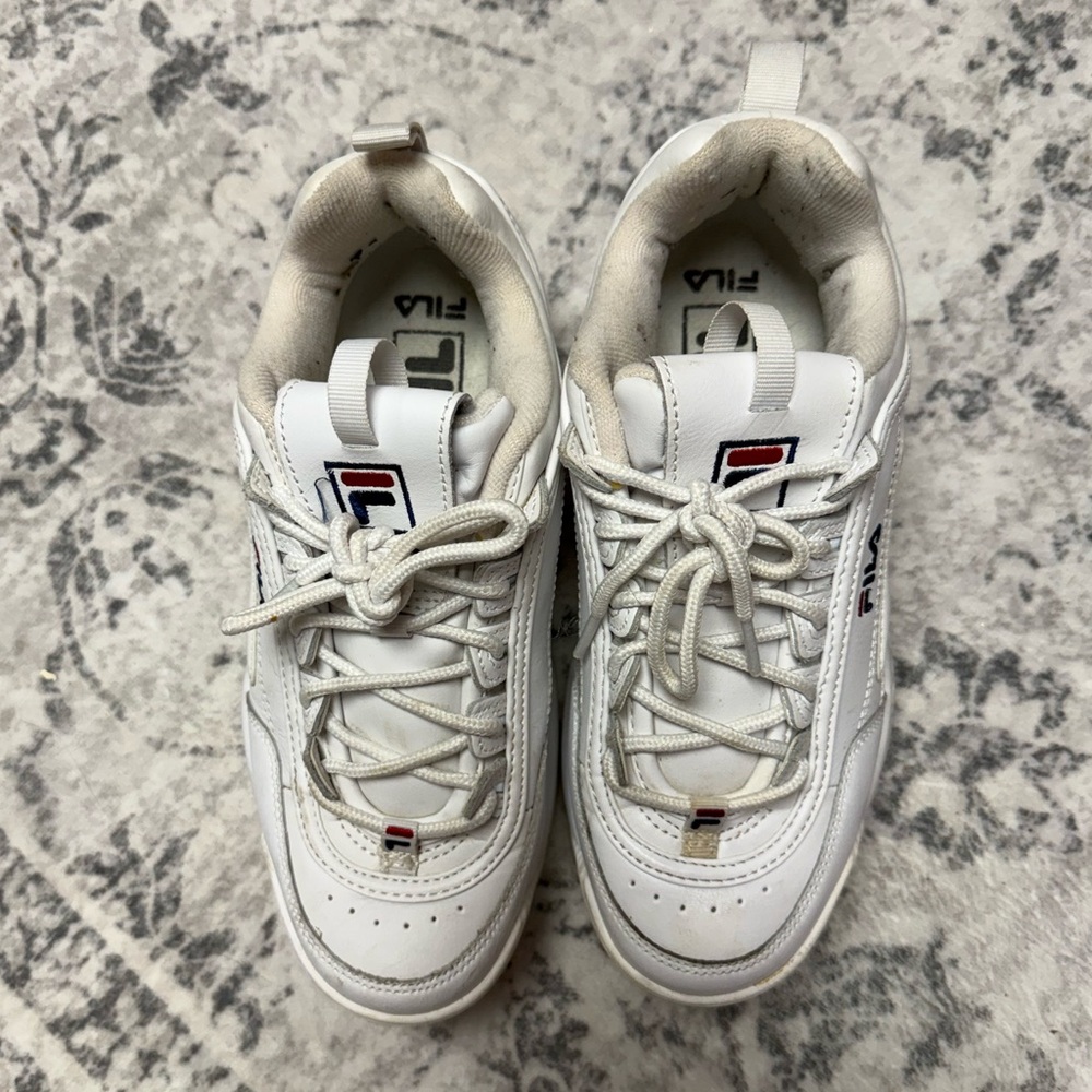 Fila White and Navy Sneakers